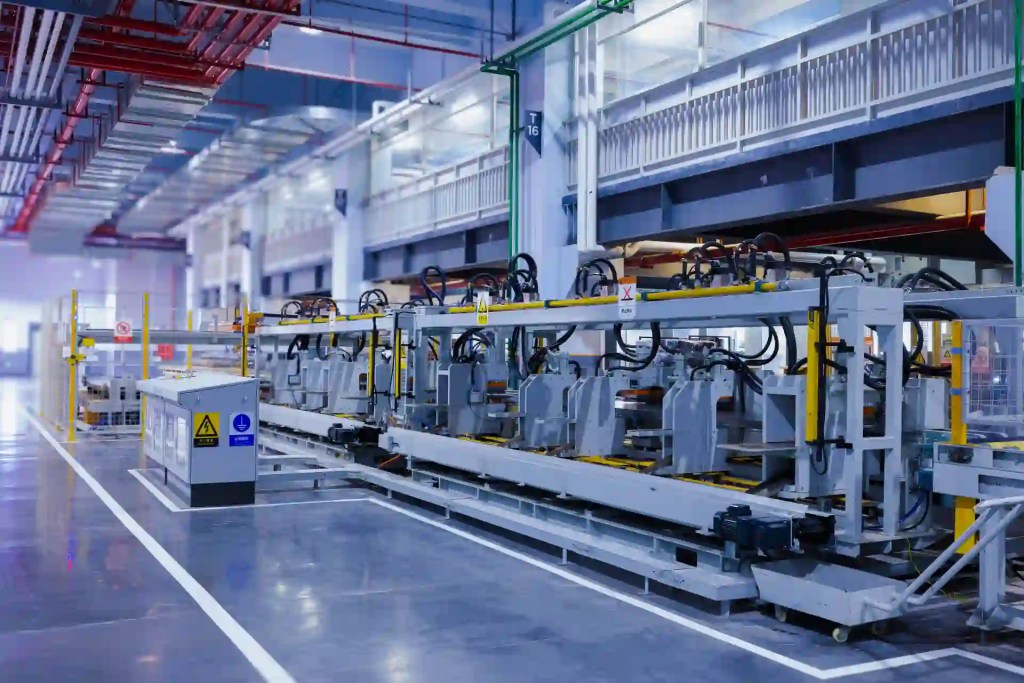 Data center europeo per gigafactory AI con rack di server e tecnici al lavoro su infrastrutture di calcolo